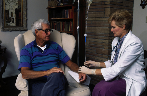 nurse and patient